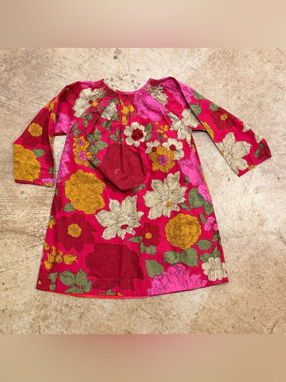 Pink chicken Girls Cotton Floral Dress Size 4Y - Picture 3 of 3